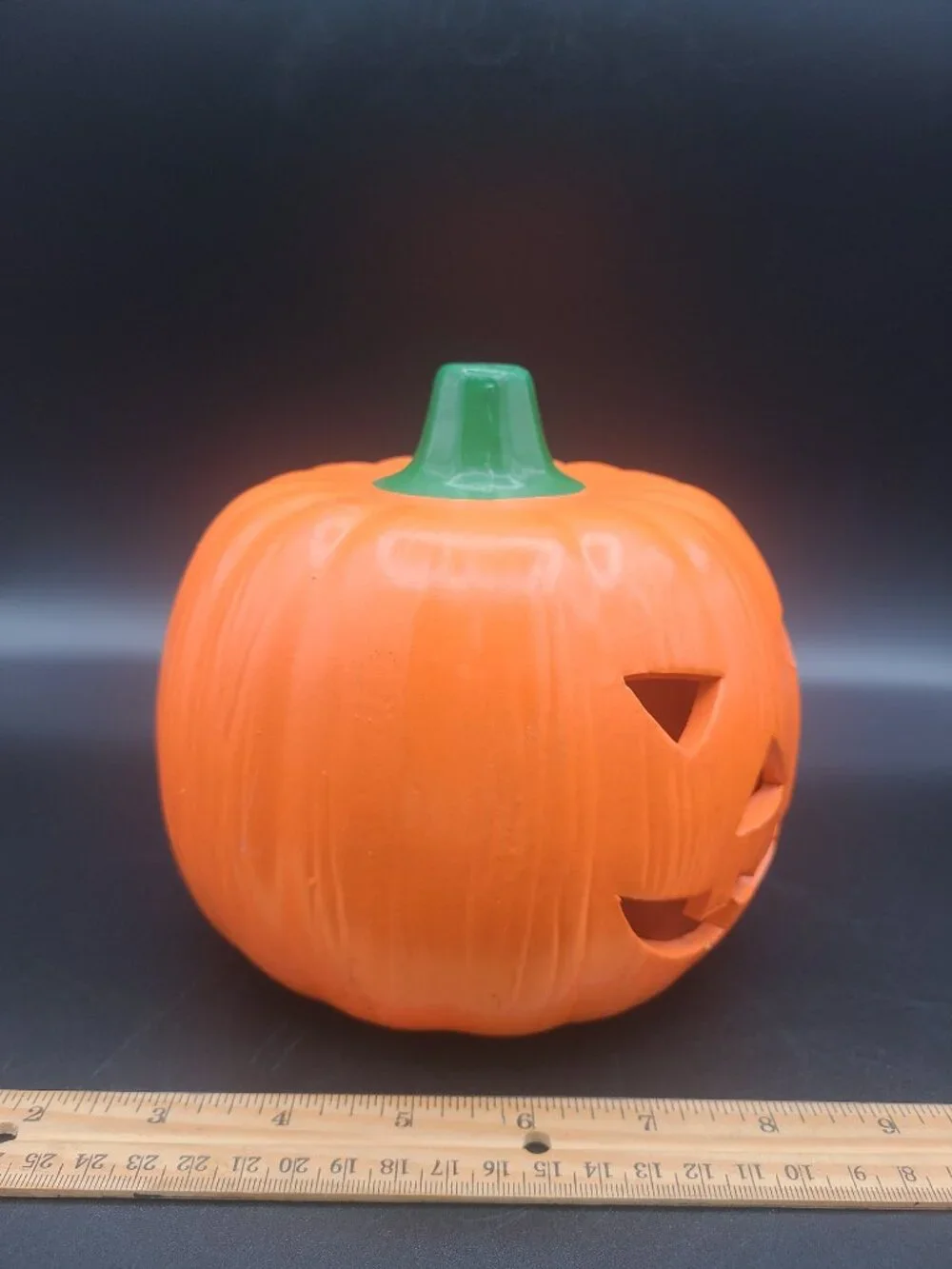 Vintage Ceramic Halloween Pumpkin Jack o Lantern 6